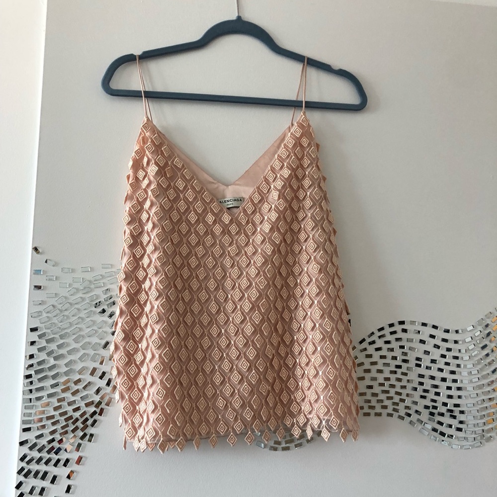 NEW Balenciaga Embroidered Organza Top - Picture 3 of 6